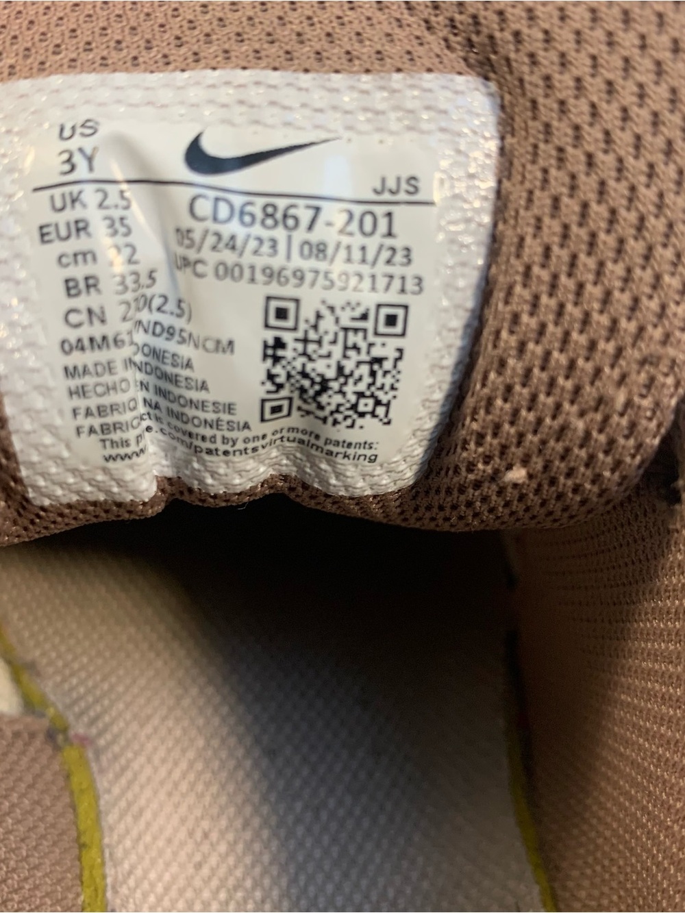 Nike Kids Air Max 90 Sneakers in Mauve and Light Pink Youth Size 3 - Picture 6 of 8